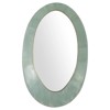 Viola Coastal Beach Seafoam Green Stone Oval Wall Mirror