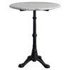 Rowen French Country Green Marble Black Iron Round Bistro Table - 26"