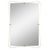 Visual Comfort Barnes Antique Brass Backlit Wall Mirror