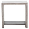 Matthew Industrial Loft Grey Concrete Rectangular Side Table