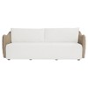 Sunny Coastal Beach Brown Woven All Weather Wicker Outdoor Sofa - 87"
