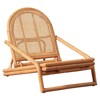 Grace Coastal Beach Natural Rattan Folding Outdoor Lounge Chair