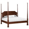 Whitfield Updated Traditional Brown Mahogany Wood Poster Bed - King