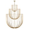 Visual Comfort Sanchi Modern Classic Polished Antique Brass 3 Tier Chandelier