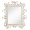 Italian Rococo Updated Traditional White Wood Mirror