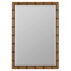 Baldwin Traditional Brown Faux Bamboo Rectangular Wall Mirror