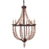 Jocelyn French Country Distressed Antique Gold Bulb Chandelier