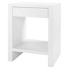 Morgan Coastal Beach Chiffon White Grasscloth End Table