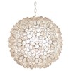 Worlds Away Jupiter Coastal Cream Capiz Shell Pendant