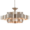 Jalbala Hollywood Regency Silver Leaf Lotus Chandelier - Large