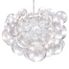 Muriel Clear Resin Bubbled Silver Chain Chandelier