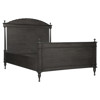 Odessa Updated Traditional Black Mahogany Wood Arched Bed - Queen