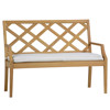 Haley French Natural Teak Outdoor Garden Bench - Small