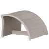 Halo Modern Coastal Classic Oyster Outdoor Ottoman