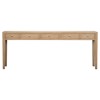 Billie Modern Classic Brown Pine Wood Rectangular Console Table