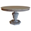 Comte French Country Wood Round Pedestal Dining Table - 51"W