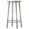 Vito Industrial Loft Hand Wrought Antique Brass Iron Counter Stool