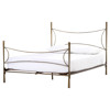 Vito Industrial Loft Antique Brass Hammered Iron Bed - Queen