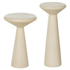 Mika Modern Classic Beige Concrete Nesting Side Tables