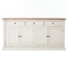 Chabert French Country Limestone White Reclaimed Wood Sideboard