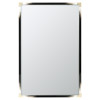 Kieran Edge Black Faux Horn Rectangular Floor Mirror
