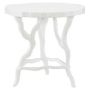 Abigail Modern Classic White Cast Resin Round Side End Table