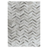 Lucas Modern Classic Silver Hide Chevron Patterned Rug - 9'6"x13'6"