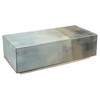 John-Richard Modern Classic Slated Abstract Art Silver Frame Block Coffee Table
