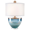John-Richard Modern Classic Islamorada Blue Glass Table Lamp