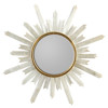 John-Richard Modern Classic Selenite Starburst Gold Frame Wall Mirror - 47.5D