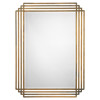 Finley Modern Classic Rectangular Antique Brass Wall Mounted Mirror