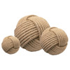 Paris Coastal Beach Brown Jute Sculpture - Set of 3