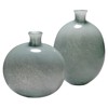 Quinn Coastal Grey Glass Decorative Vase - Set of 2