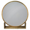 Will Modern Classic Brass Metal Silver Standing Table Mirror