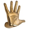 Farella Modern Gold Brass Hands On The Wall Sculpture