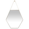 Lovell Modern Classic Hexagonal Gold Metal Frame Wall Mirror