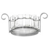 Ashley Modern Classic Six Tequila Shot Glasses with Silver Caddy Tray Set
