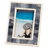 Eli French Country Carved Blue and White Bone Photo Frame - 4x6