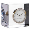 Simon Pearce Modern Classic Woodbury Square Glass Table Clock