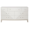 Lucille Modern White Grey Seven Drawer Wood Dresser