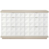 Lucille Modern Classic White Grey Wood Fancy Face Dresser