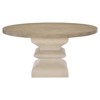 Sarabeth Modern Classic Cerused Brown Wood Pedestal Round Dining Table - 60"