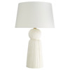 Tassel Modern Classic Ivory Shade White Fiber Tassel Table Lamp