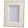 Estelle Modern Classic Gold Edge White Marble Picture Frame - 4x6