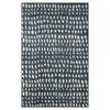 Ava Modern Classic Blue White Wool Boho Dot Patterned Rug - 5'x8'