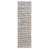 Ava Modern Classic Grey White Wool Boho Dot Patterned Rug - 2'3"x8'