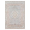 Esme Modern Pastel Blue Beige Diamond Medallion Patterned Rug - 4'x6'