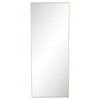 Ian Modern Slim Gold Stainless Steel Border Rectangular Floor Mirror