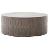 Jeremy Modern Classic Grey Concrete Round Outdoor Drum Coffee Table