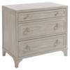 Cliff Modern Classic Whitewash Wood 3 Drawer Nightstand